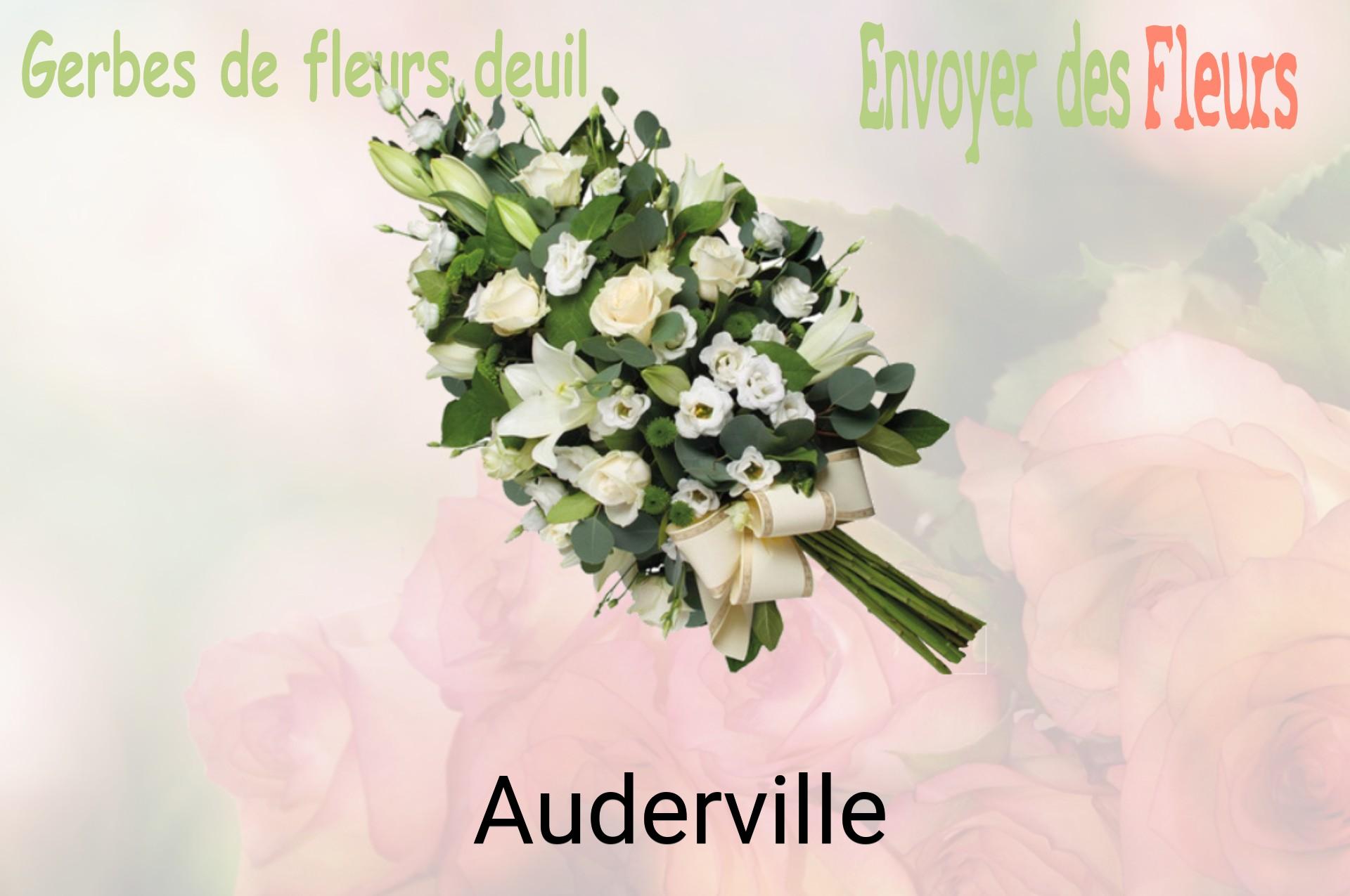 Gerbe de fleurs de deuil livrée à Auderville